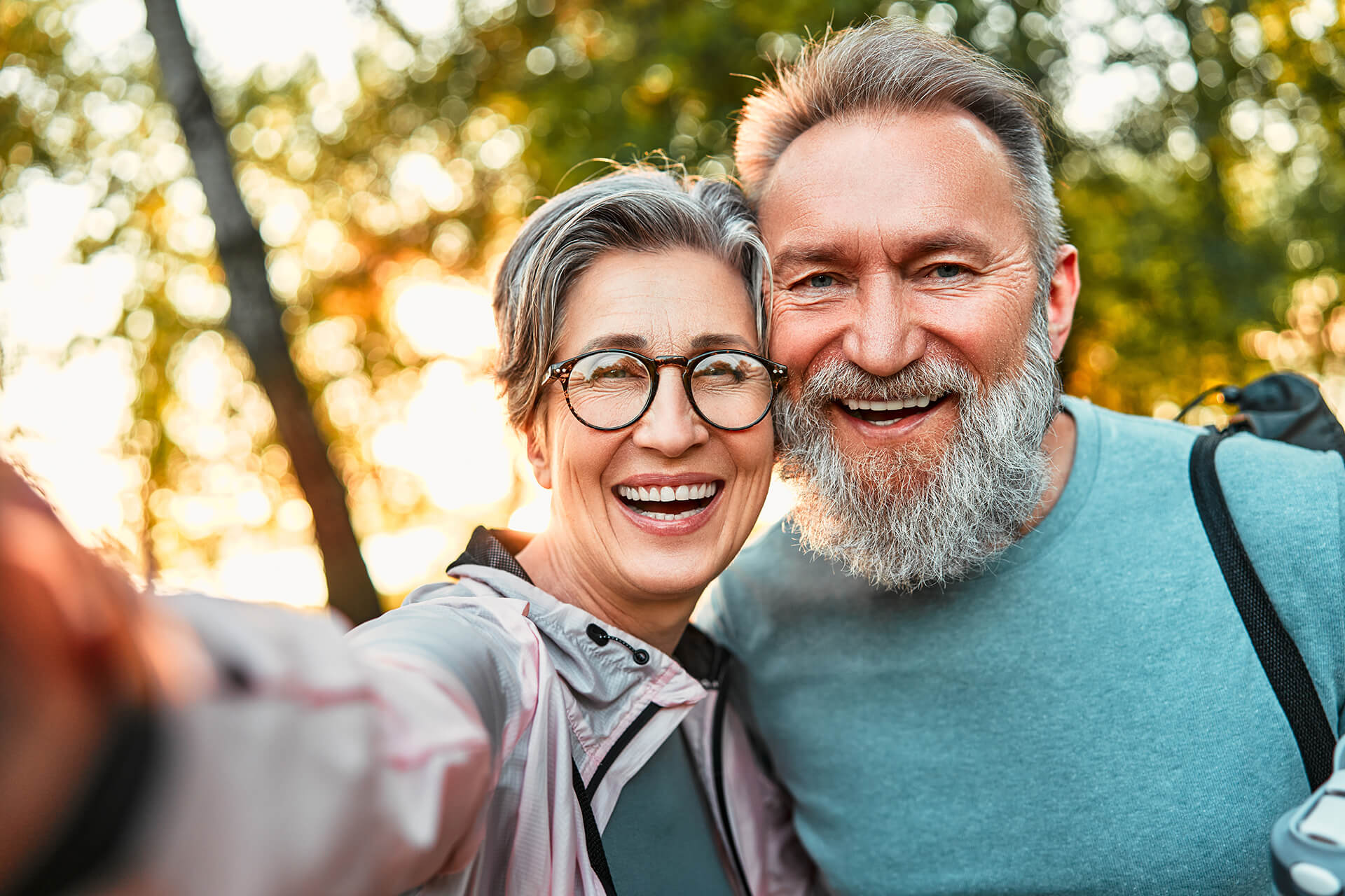 Man and Woman Hiking